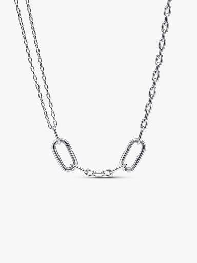 Collier à chaîne double à maillons Pandora ME