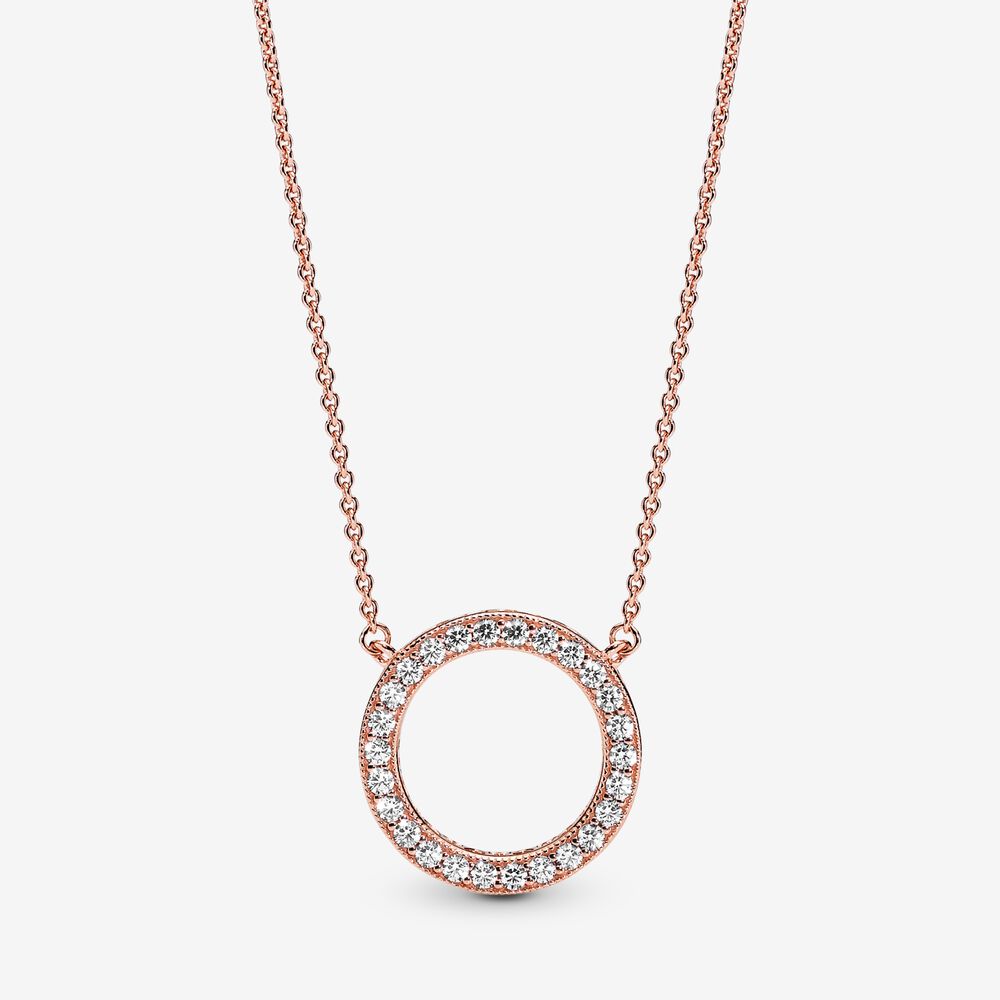 Collier Cercle scintillant | Plaqué or rose | Pandora Canada