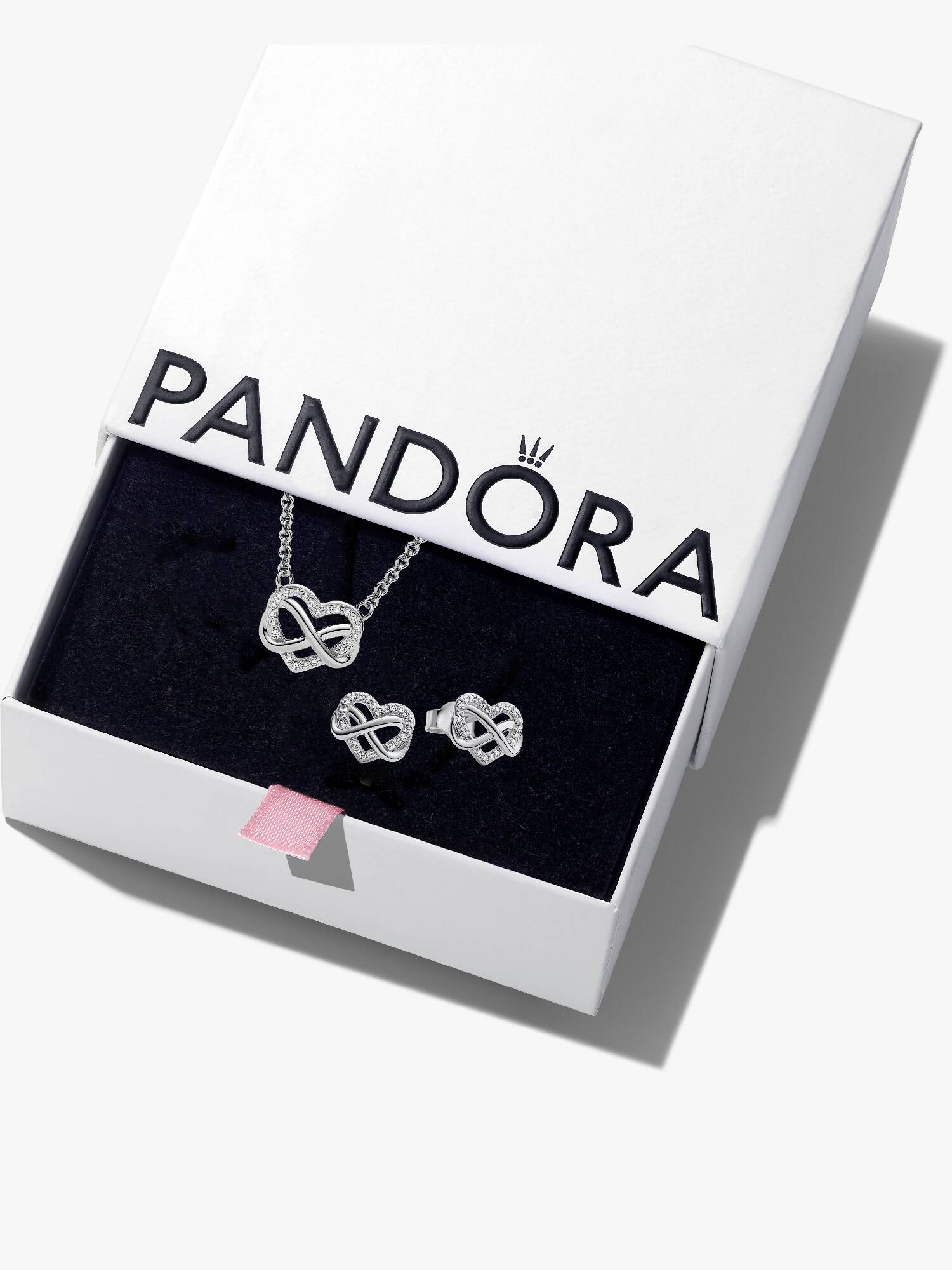 Ensemble-cadeau bijoux Cœur infini en argent sterling