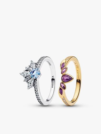 Ensemble de bagues Elsa et Anna de La Reine des neiges de Disney