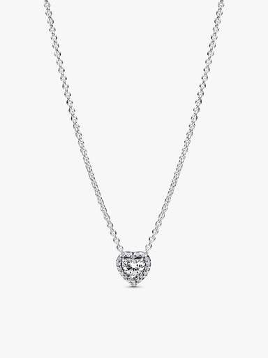 Elevated Heart Necklace & Earrings Set