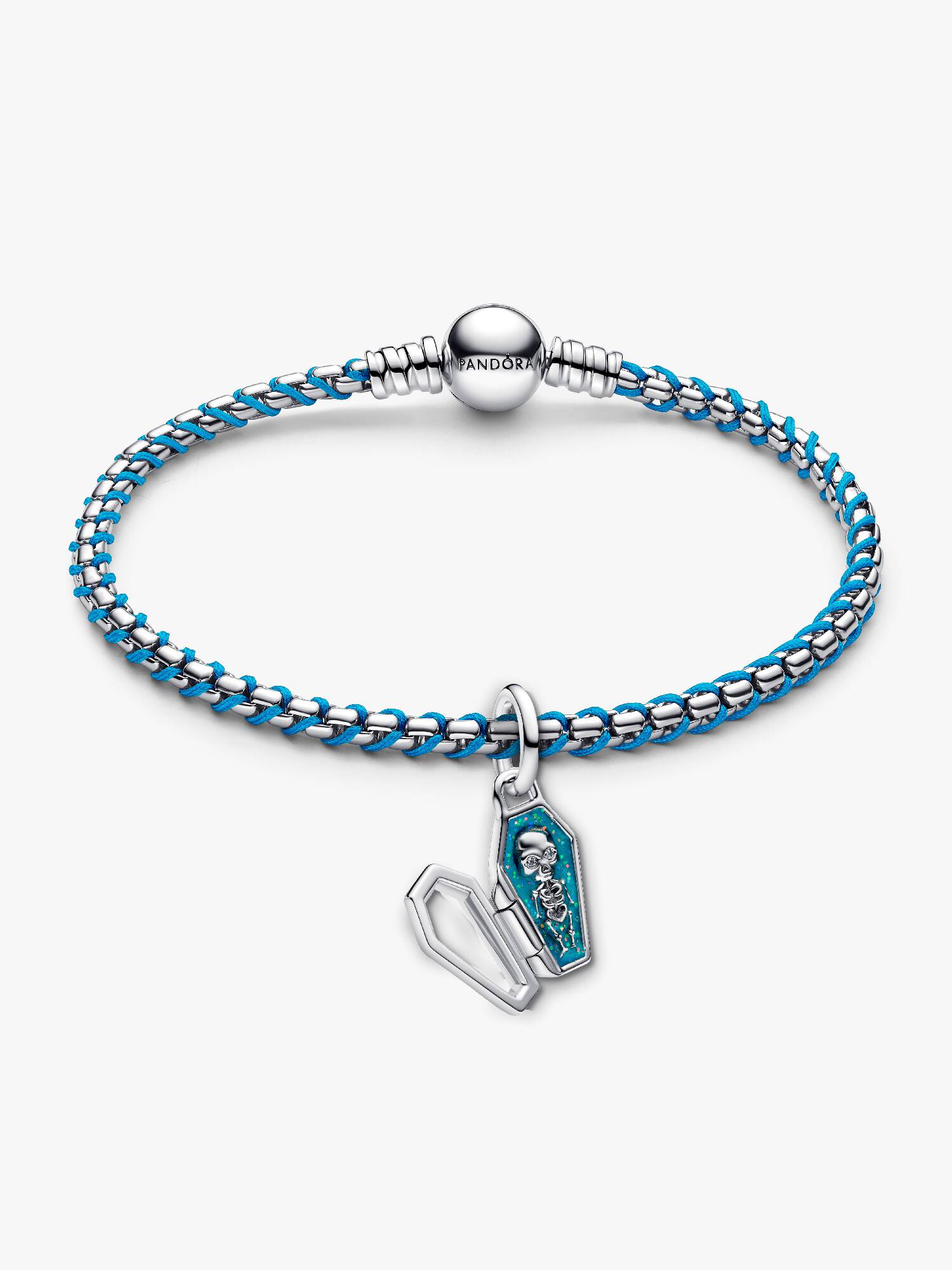 Cool Blue Coffin Charm Bracelet
