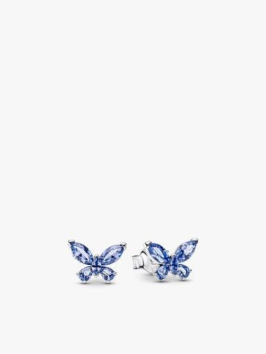 Ensemble-bijoux Papillon bleu scintillant