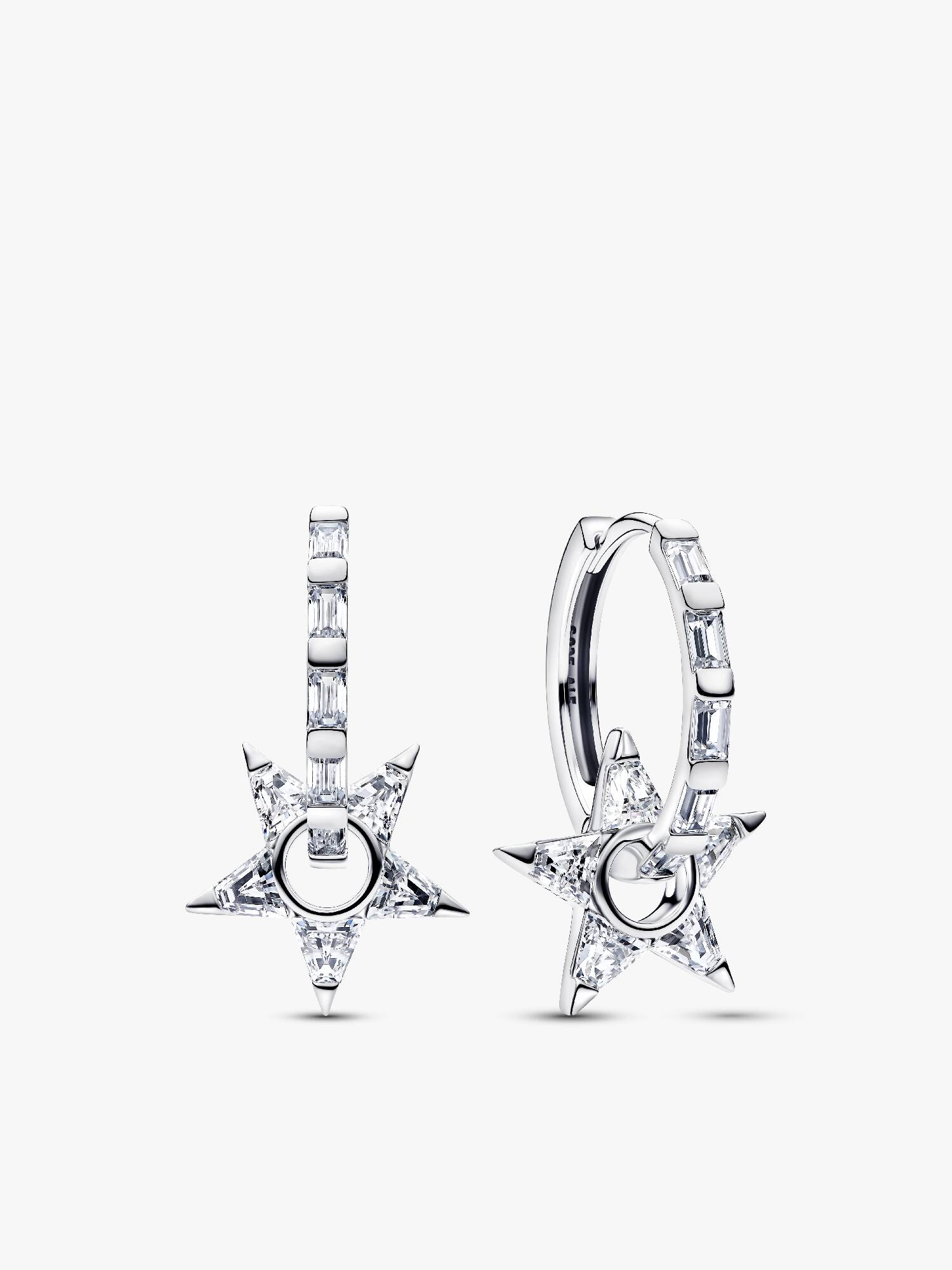 Sparkling Stella Openwork Hoop Earrings