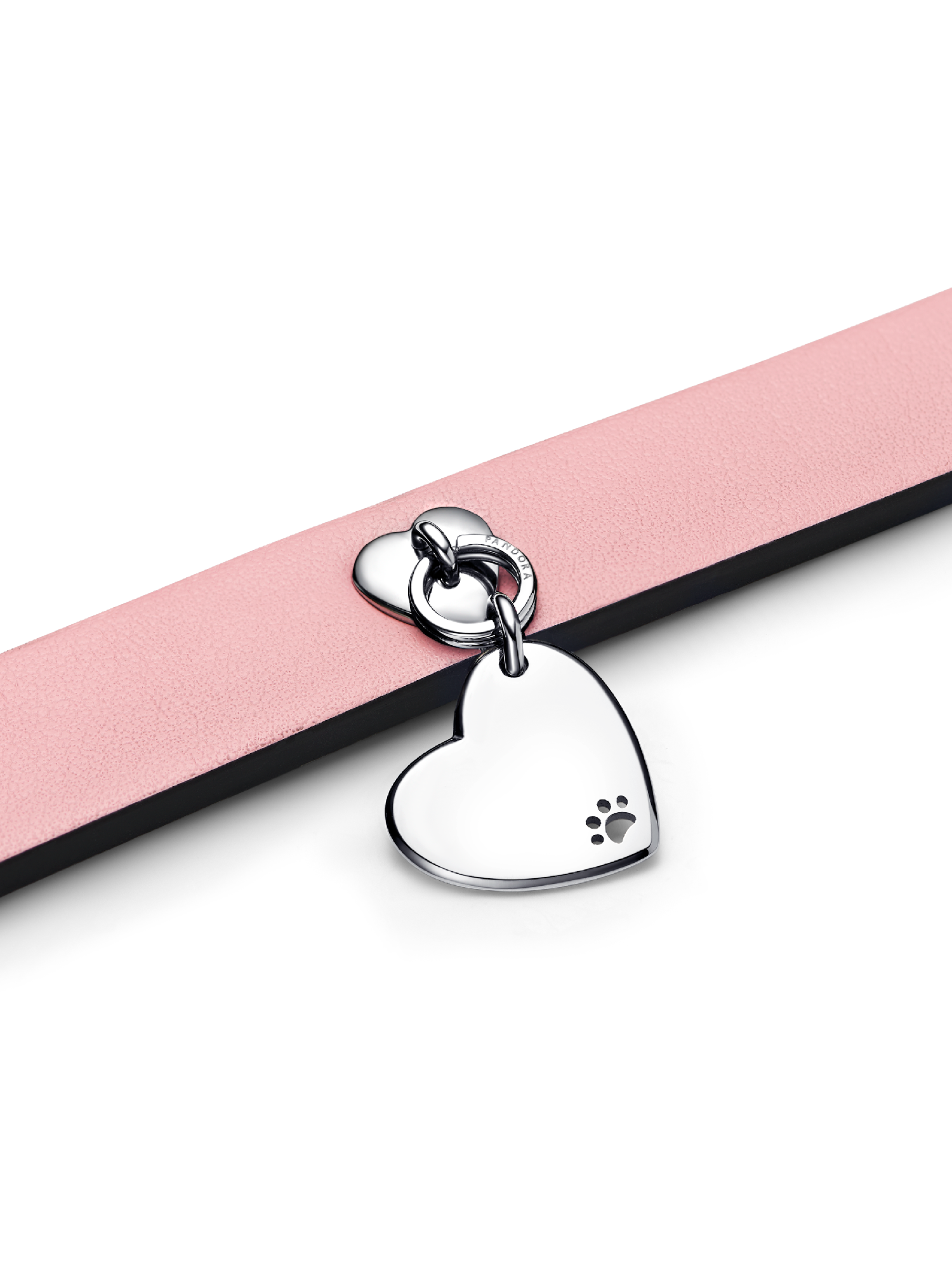 Pink Leather-free Fabric Pet Collar
