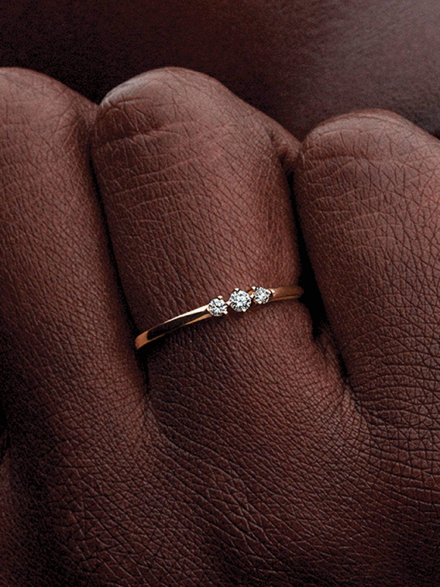 Bague à trois diamants cultivés en laboratoire Pandora Era