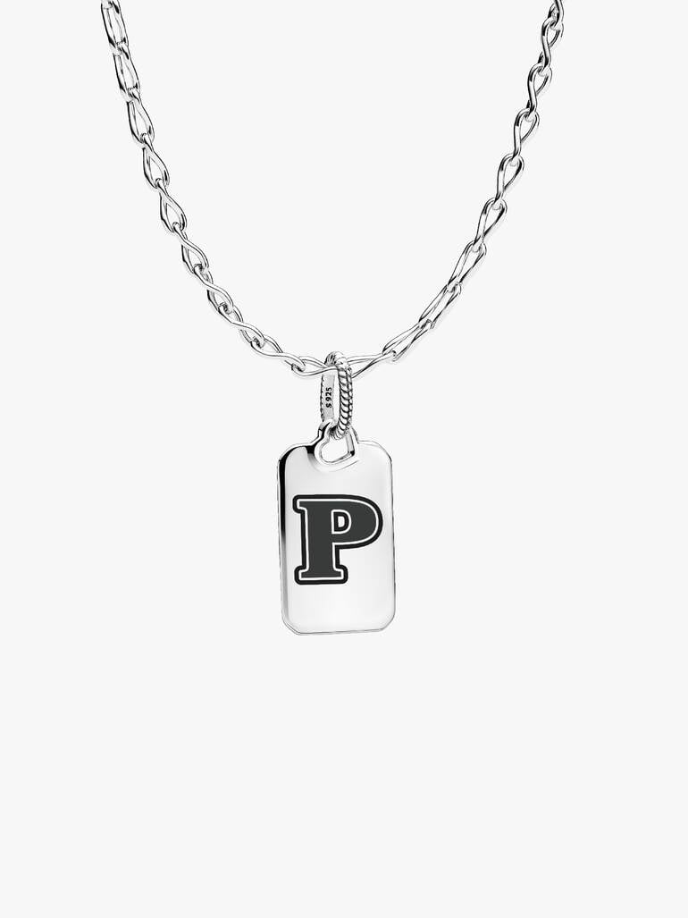 Pendentif rectangulaire lettre P