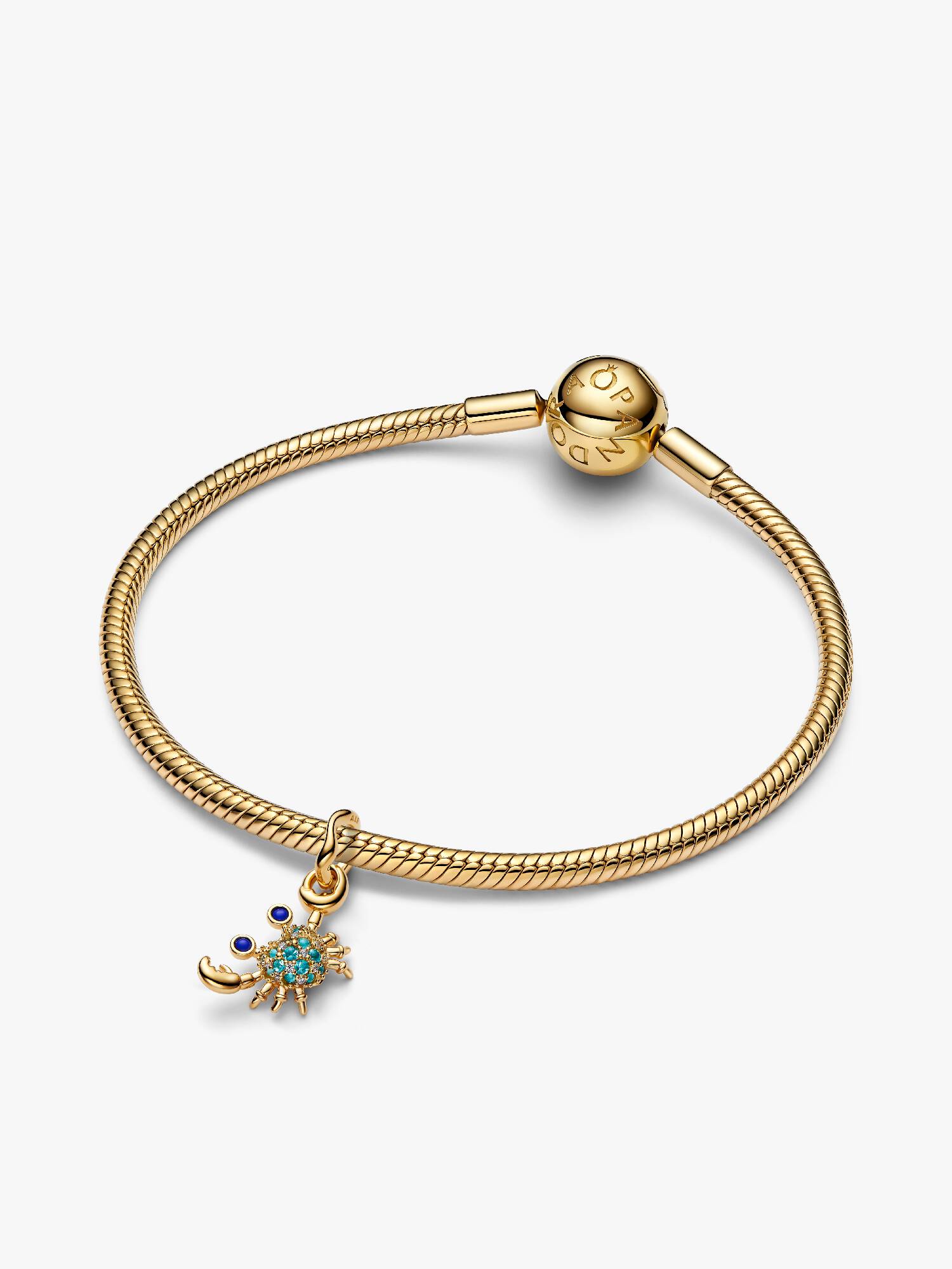 Bracelet avec charm Crabe doré