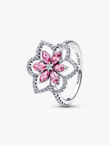 Bague cocktail Fleur double