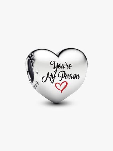 Charm en forme de cœur Tu es ma personne à graver