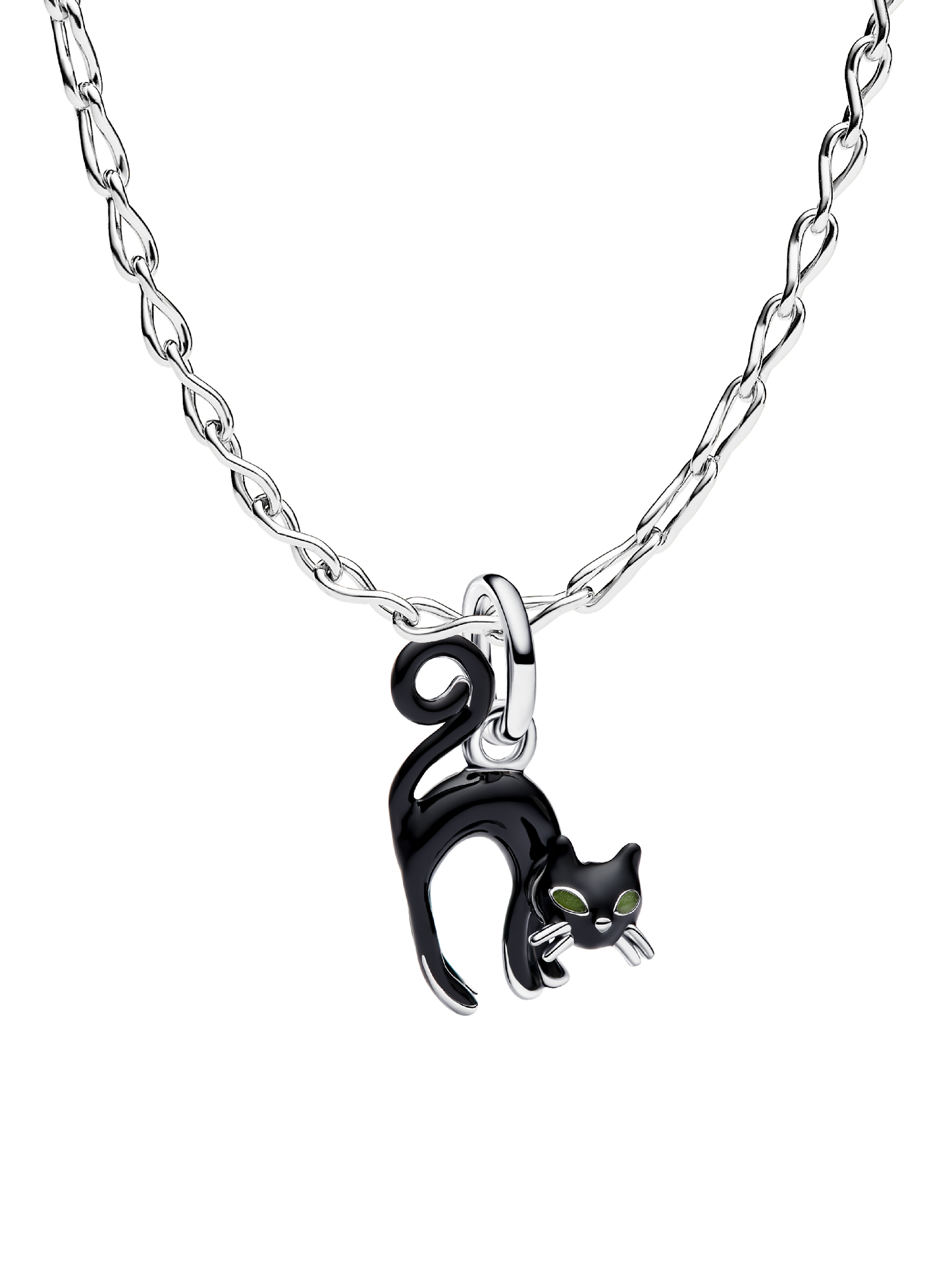 Collier avec charm Chat noir style « Vamp Romantic »