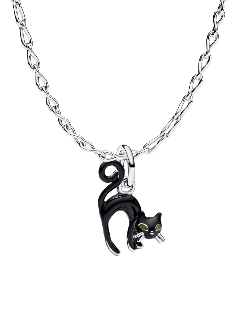 Collier avec charm Chat noir style « Vamp Romantic »
