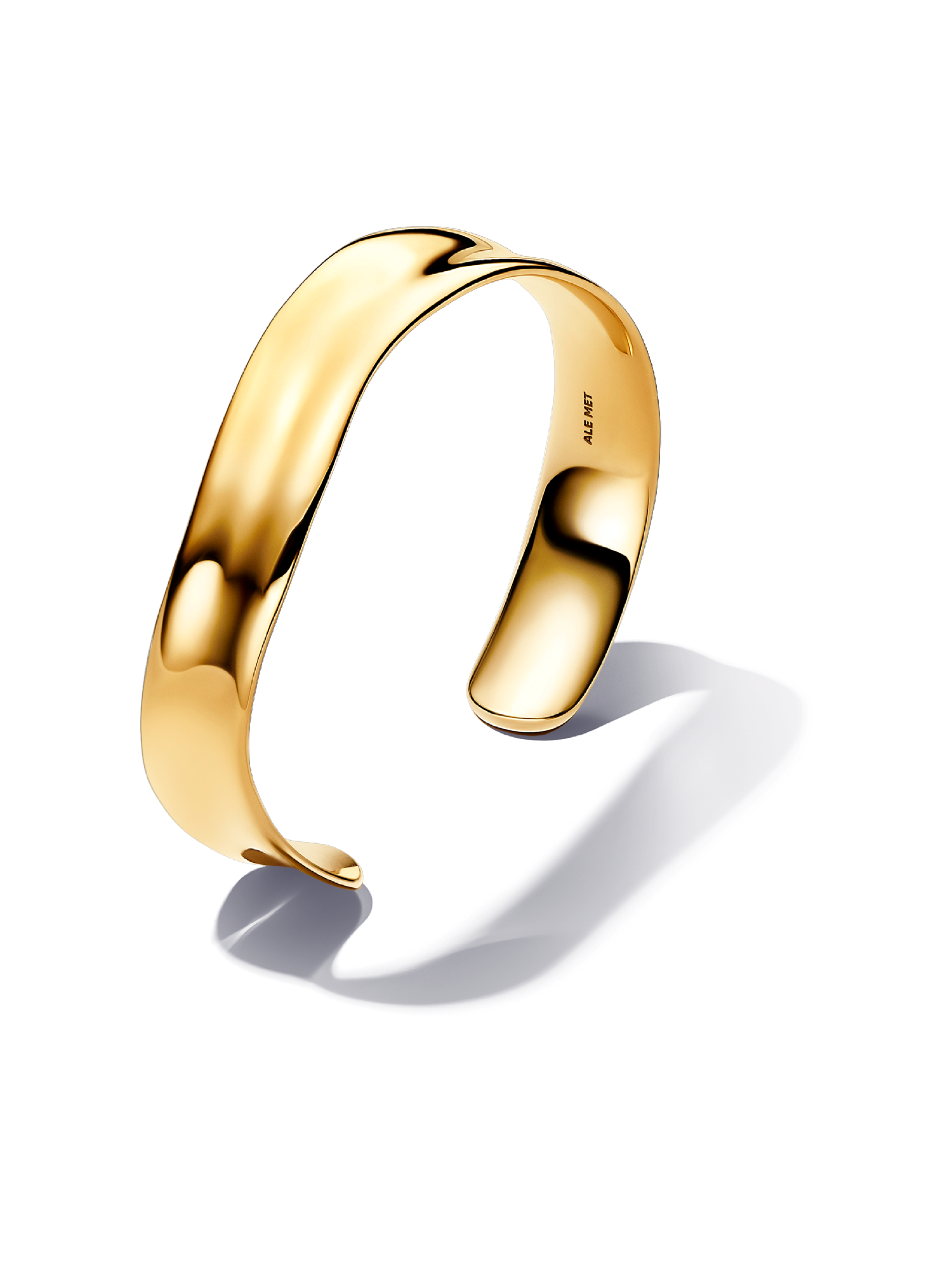 FINAL SALE - Organically Shaped Wired Open Bangle | Gold plated