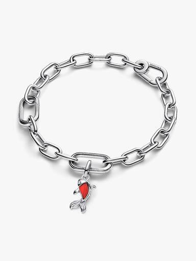 Mini charm-pendentif Carpe koï en verre de Murano rouge