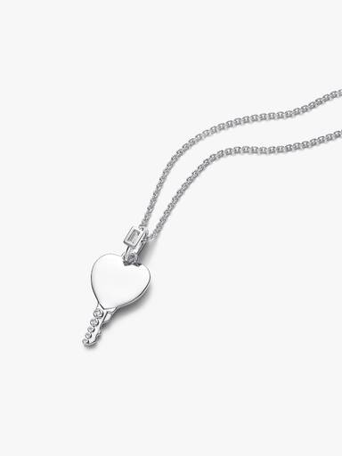 Pendentif Clé en forme de cœur gravable