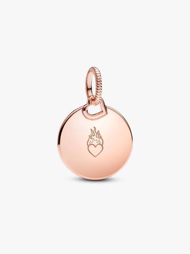 Pendentif Étiquette ronde à graver
