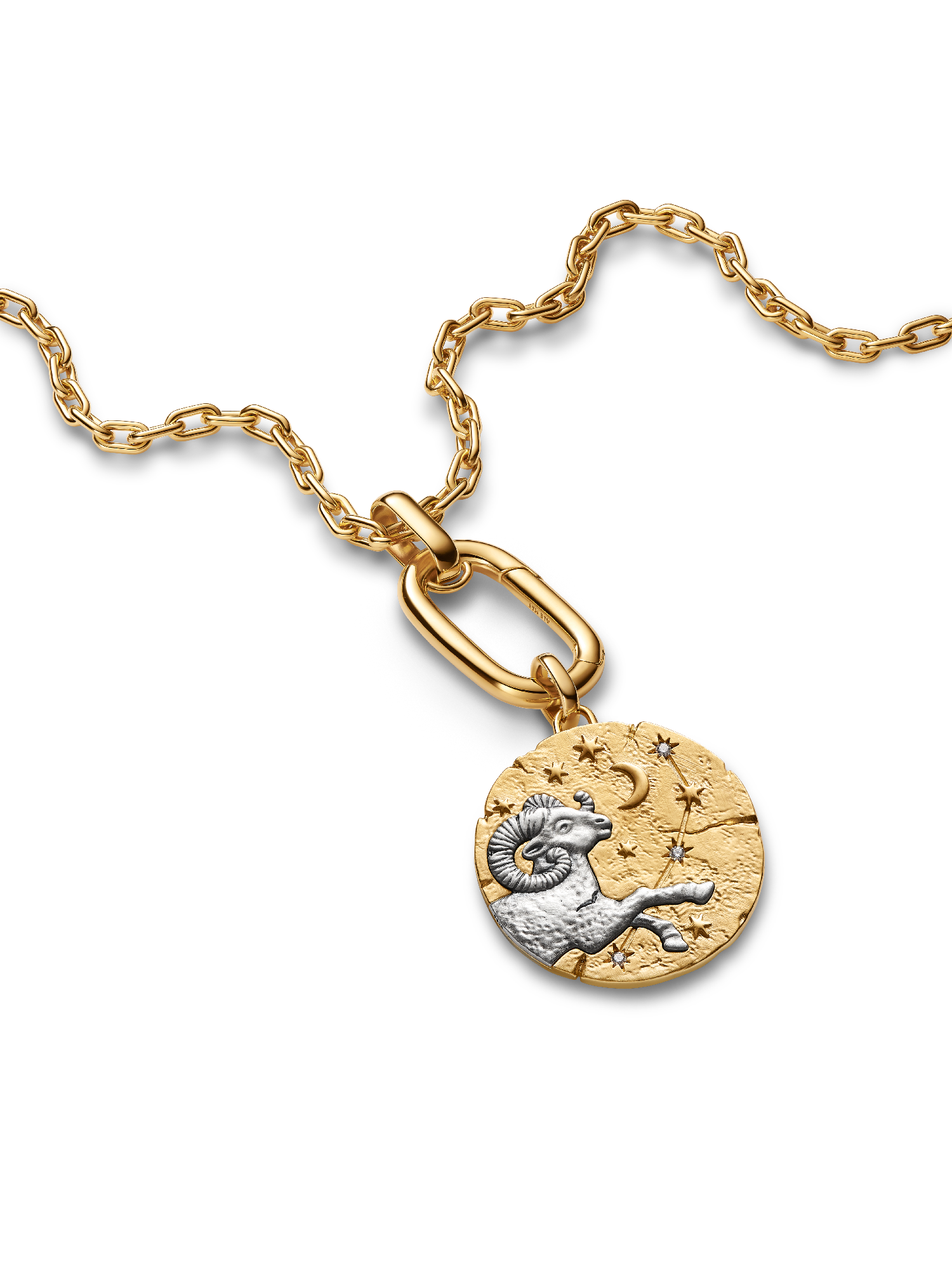 Aries Zodiac Oversized Medallion Charm