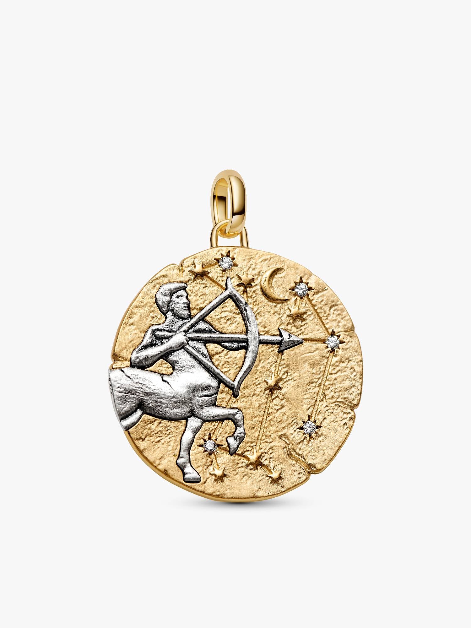 Sagittarius Zodiac Oversized Medallion Charm