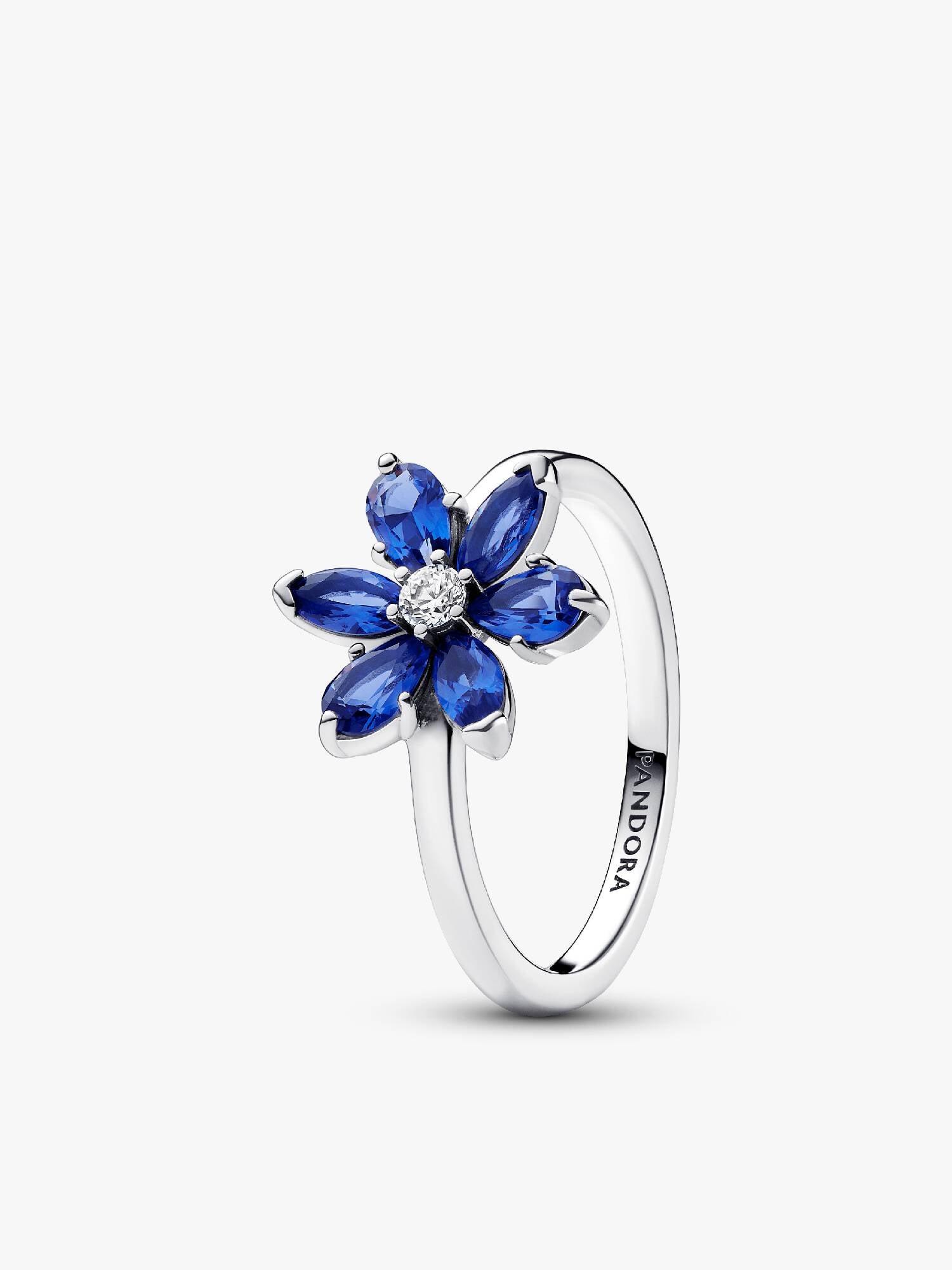 Sparkling Blue Herbarium Cluster Ring