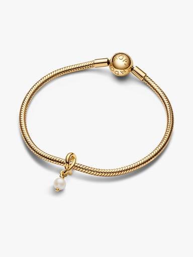 June Freshwater Cultured Pearl Eternity Circle Dangle Charm