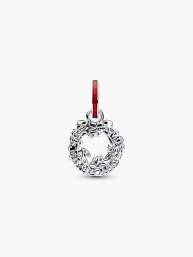Charm-pendentif double Couronne des fêtes