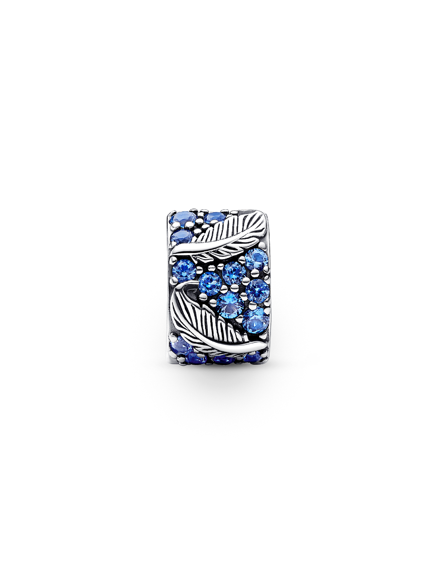Curved Feather & Pavé Clip Charm