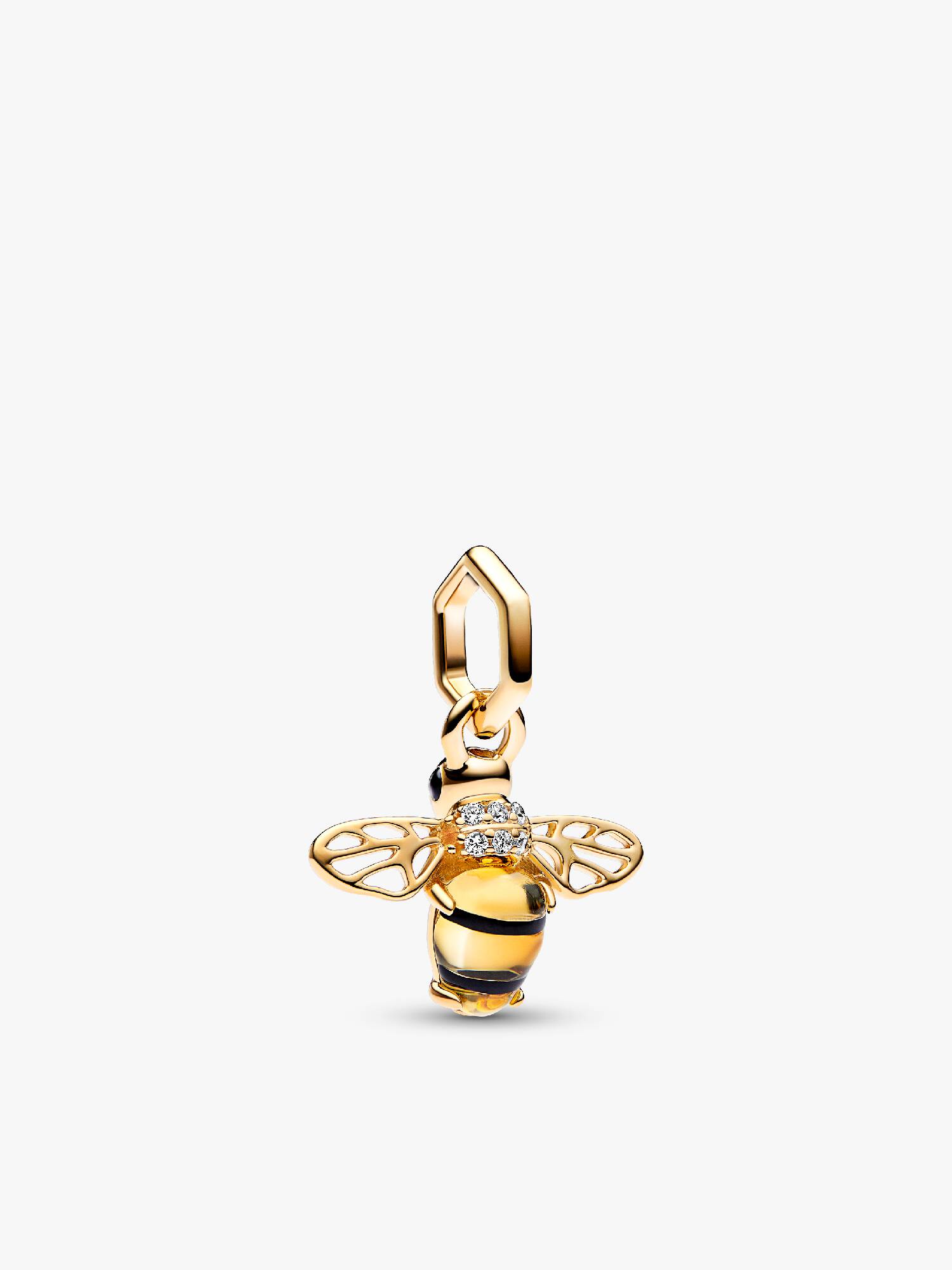 Charm-pendentif Abeille scintillante