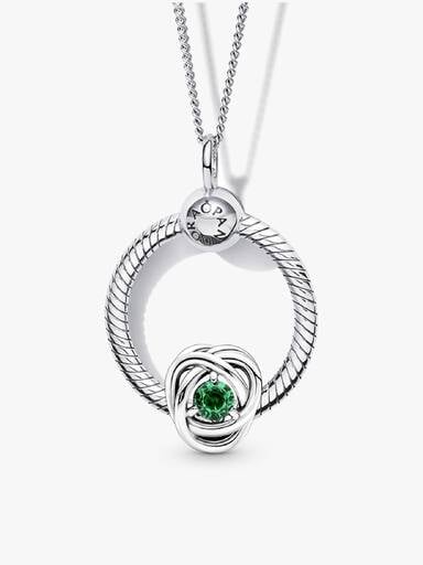 Collier avec charm-pendentif Cercle éternel de mai