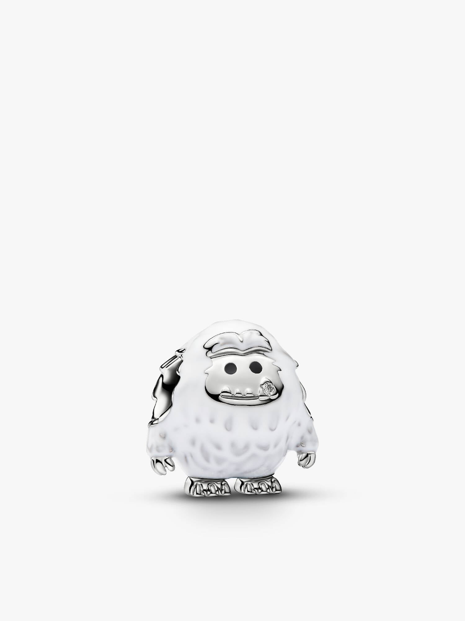 Snowy Yeti Charm, Platinum Plated