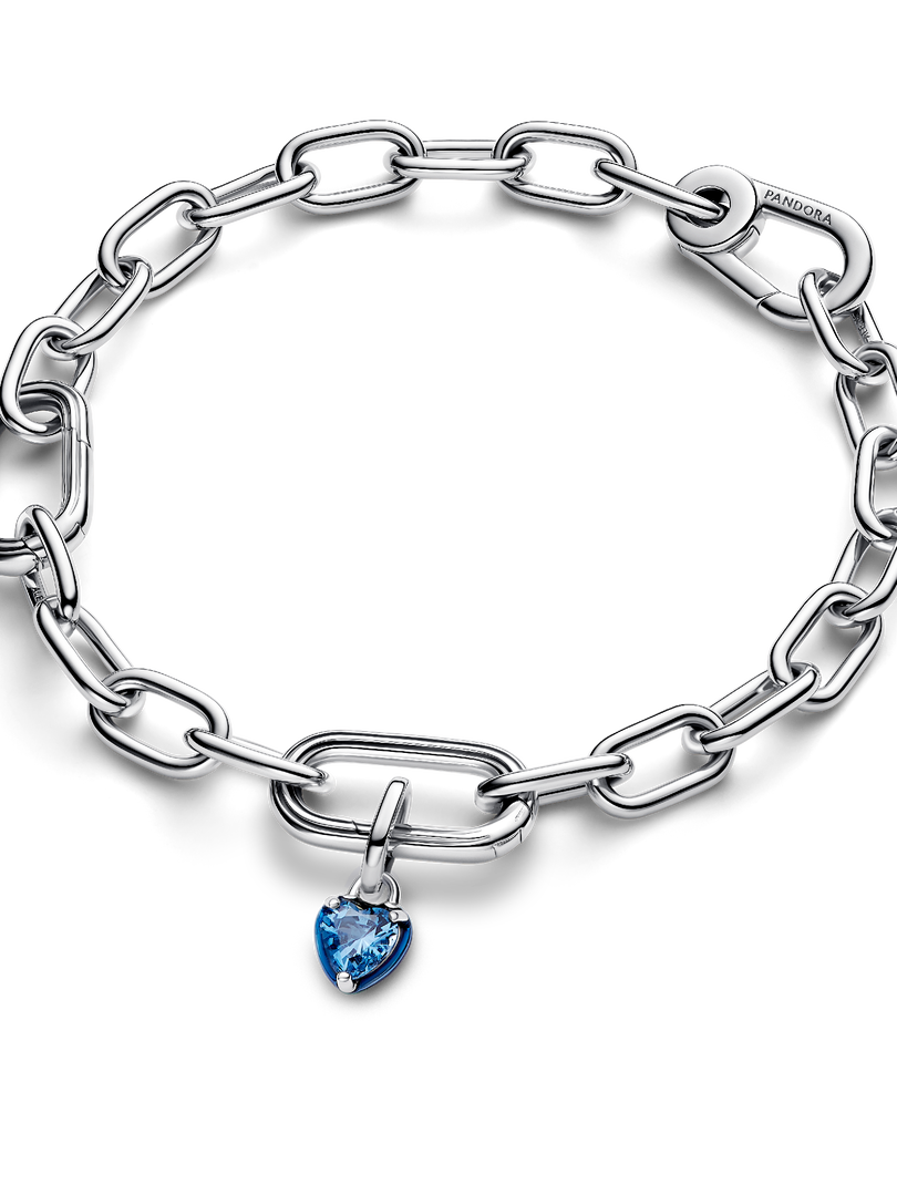 Mini charm-pendentif Chakra en forme de cœur noir Pandora ME