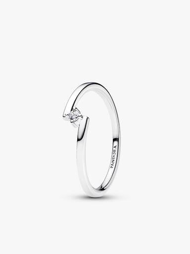 Ensemble de bagues pavées superposables en argent sterling