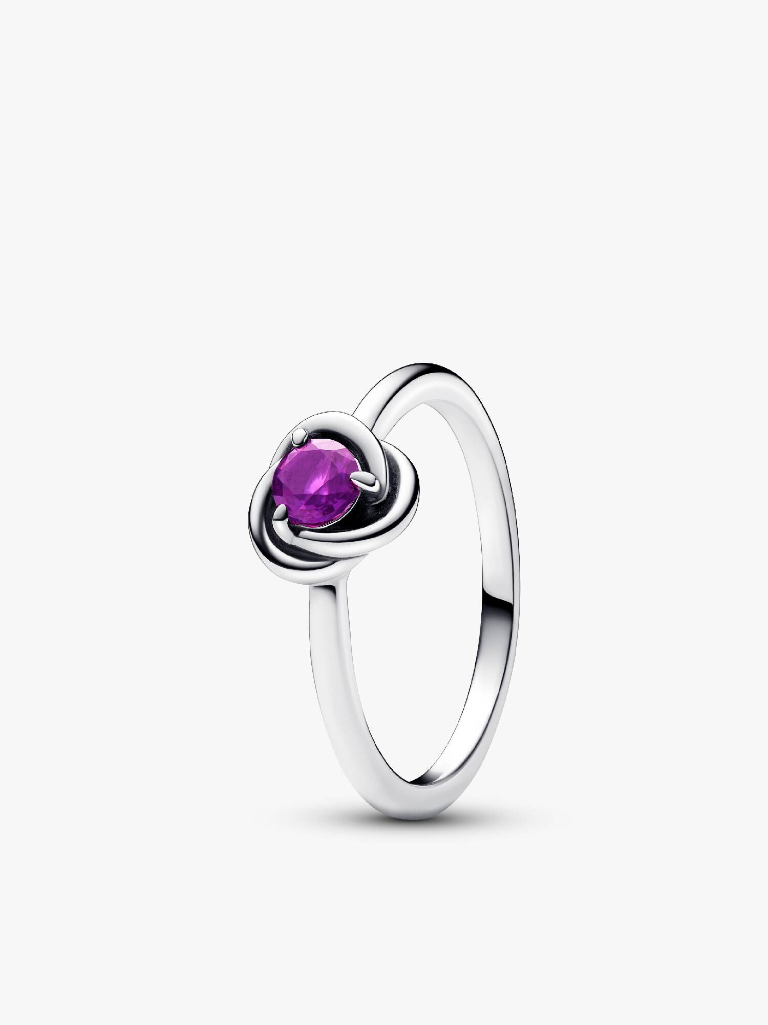 February Purple Eternity Circle Ring