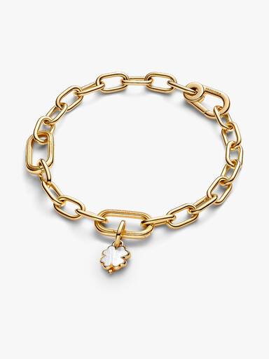 White Lucky Clover Dangle Charm
