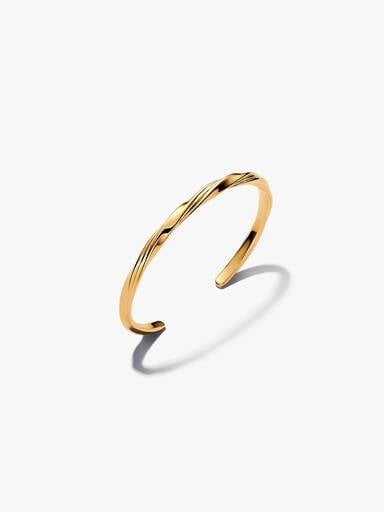 Bracelet rigide ouvert torsadé