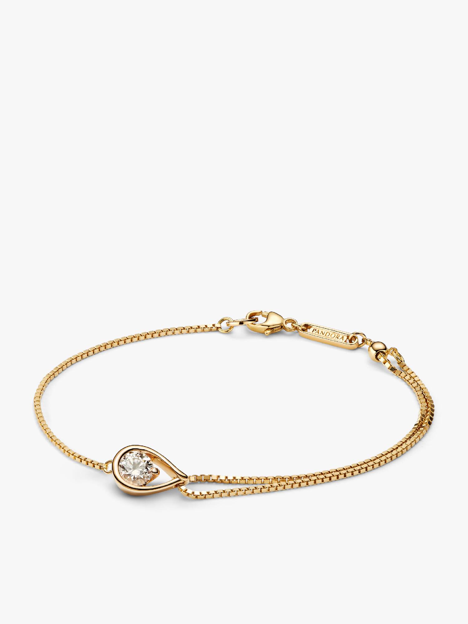 FINAL SALE - Pandora Infinite Lab-Grown Diamond Double Chain Bracelet