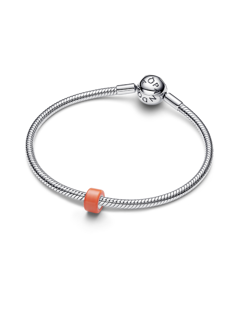 Mini charm en verre de Murano orange