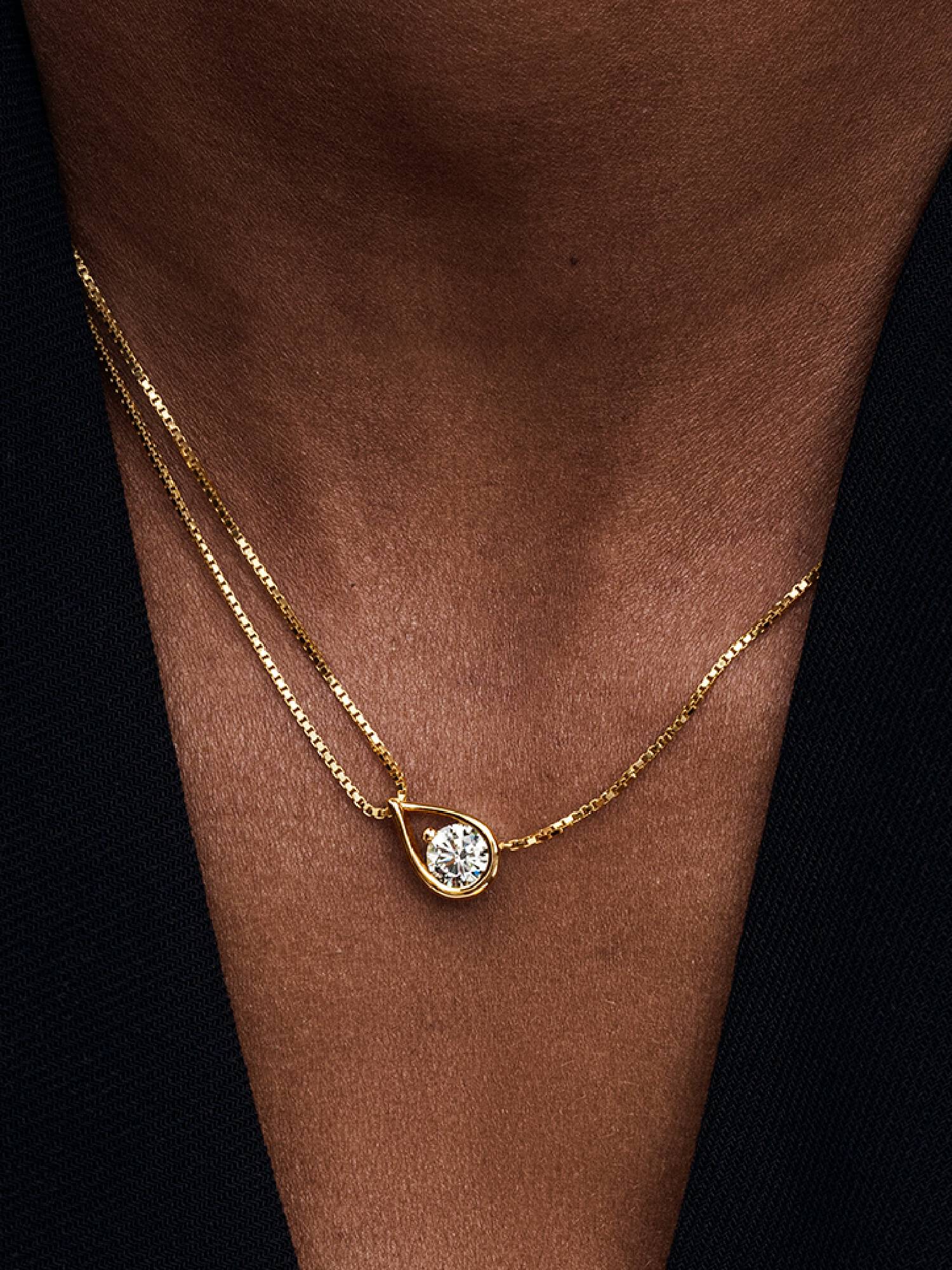 FINAL SALE - Pandora Infinite Lab-Grown Diamond Double Chain Collier Necklace