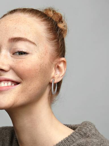 Sparkle & Hearts Hoop Earrings