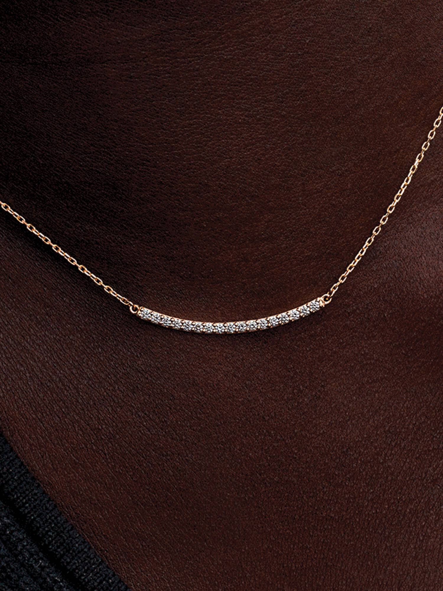 Collier à barre pavée de diamants cultivés en laboratoire Pandora Era