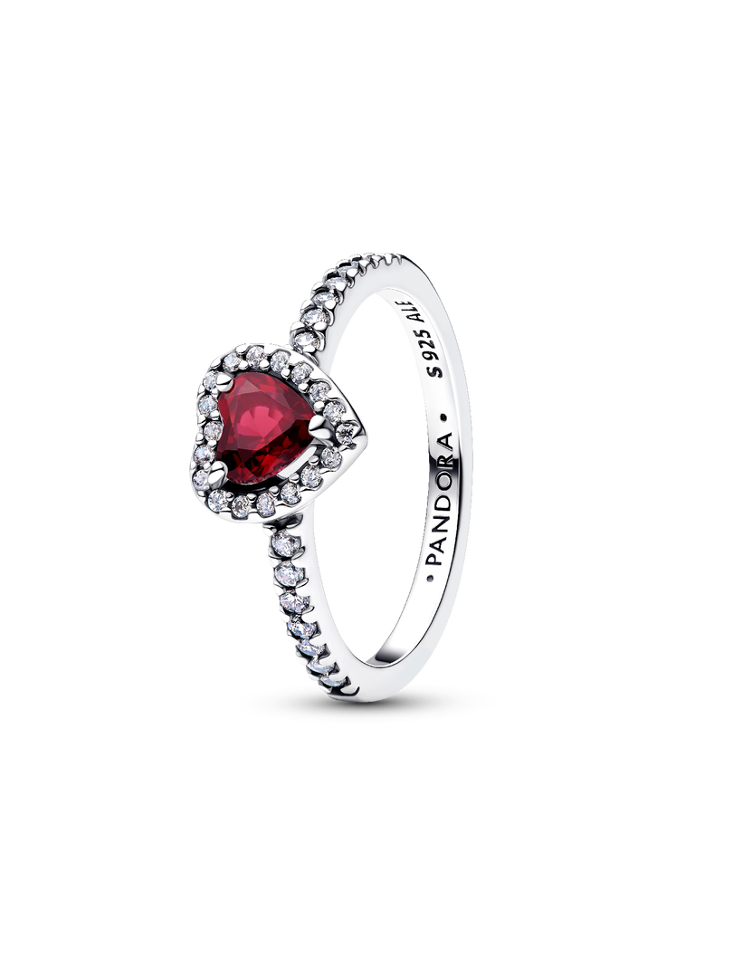 Elevated Fuchsia Rose Heart Ring