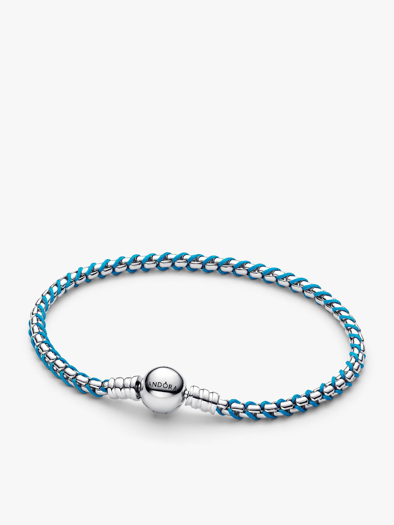 Bracelet à chaîne serpentine avec cordon bleu
