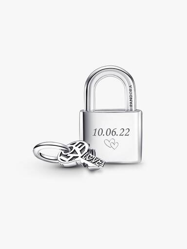 Charm-pendentif Cadenas et clé