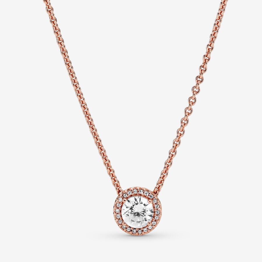 Collier Halo scintillant rond image number 0