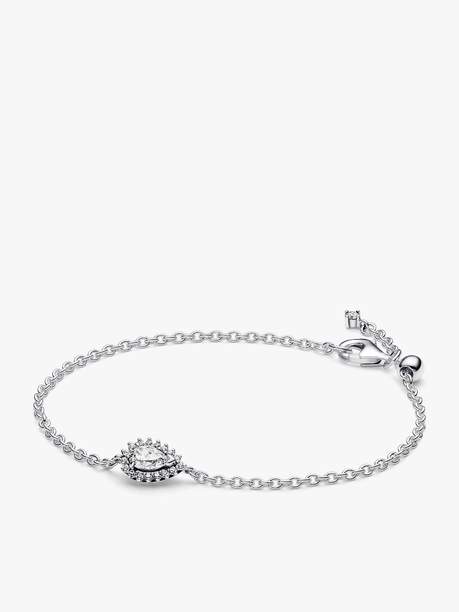 FINAL SALE - Sparkling Pear Halo Chain Bracelet