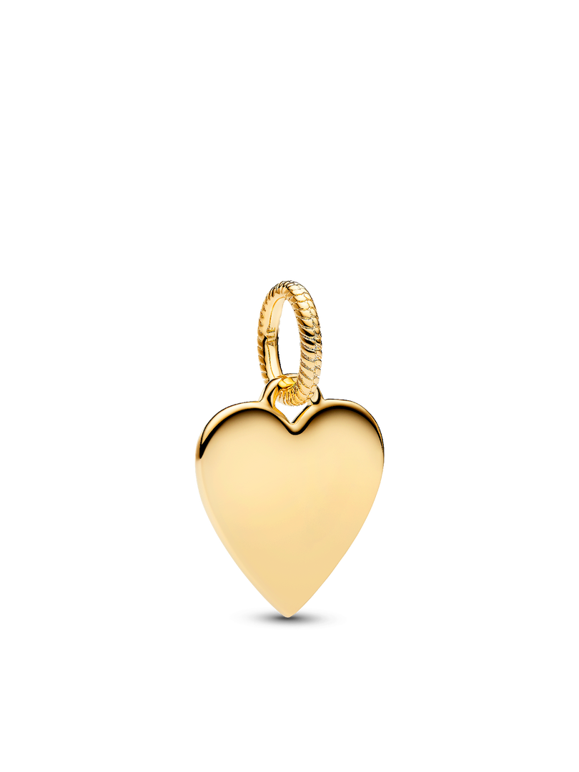 Collier avec pendentif Étiquette en forme de cœur gravable