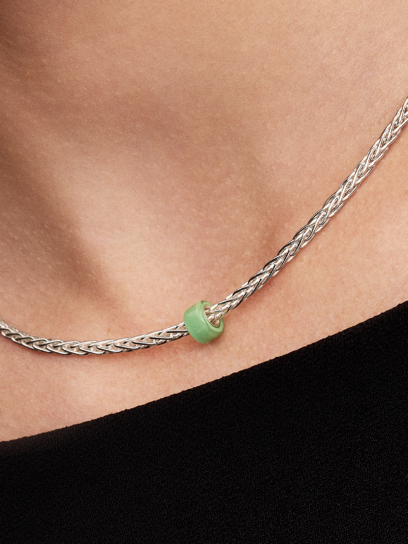Mini charm en verre de Murano vert