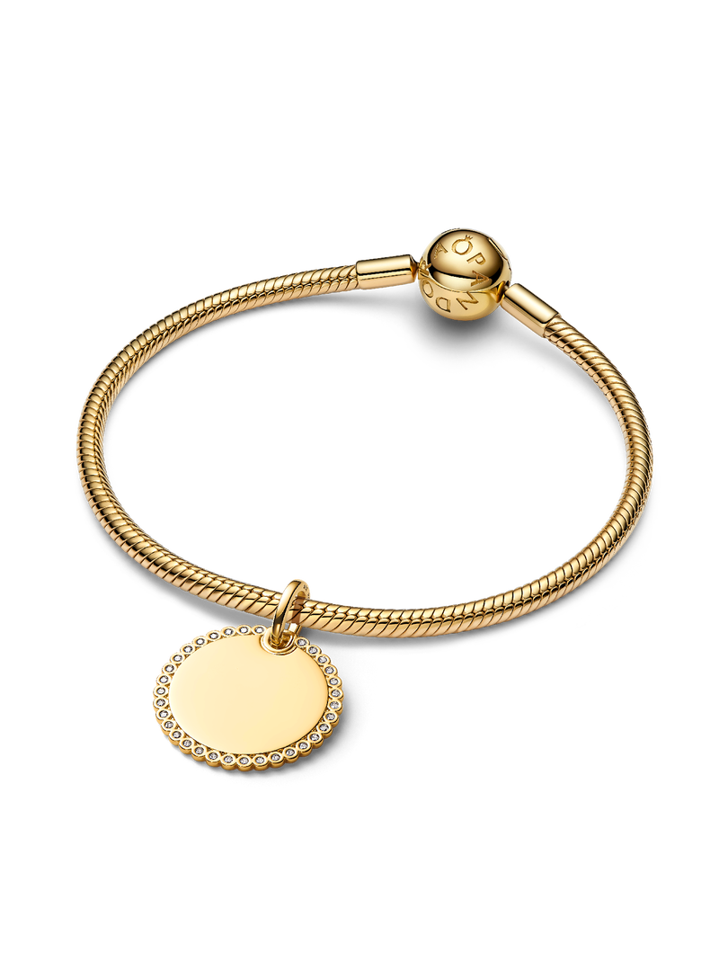 Pendentif étiquette ronde à graver