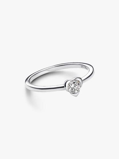 Pandora Talisman Lab-Grown Diamond Heart Ring