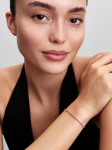 Petit bracelet tennis rose