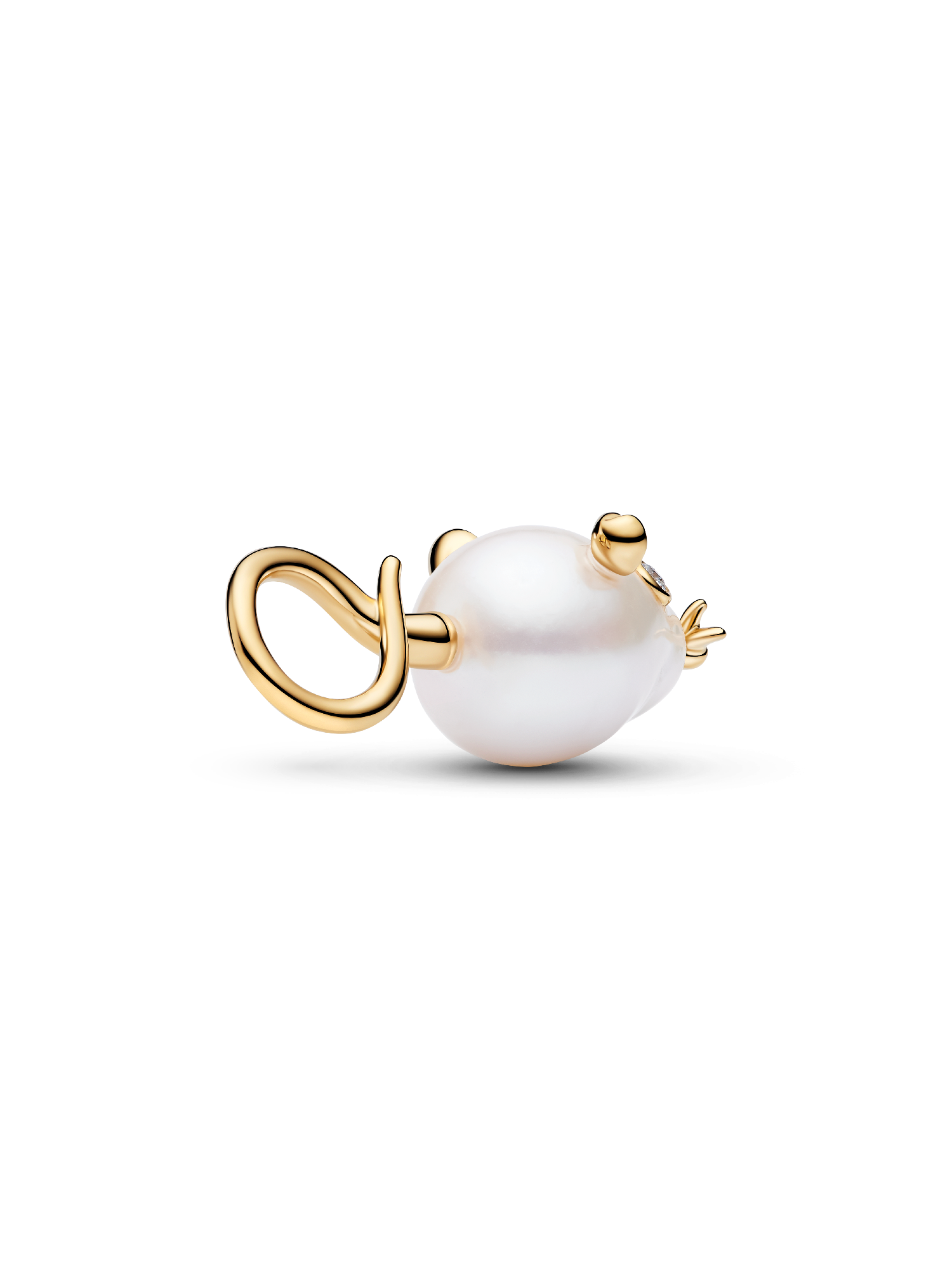 Treated Freshwater Cultured Baroque Pearl Mouse Dangle Charm